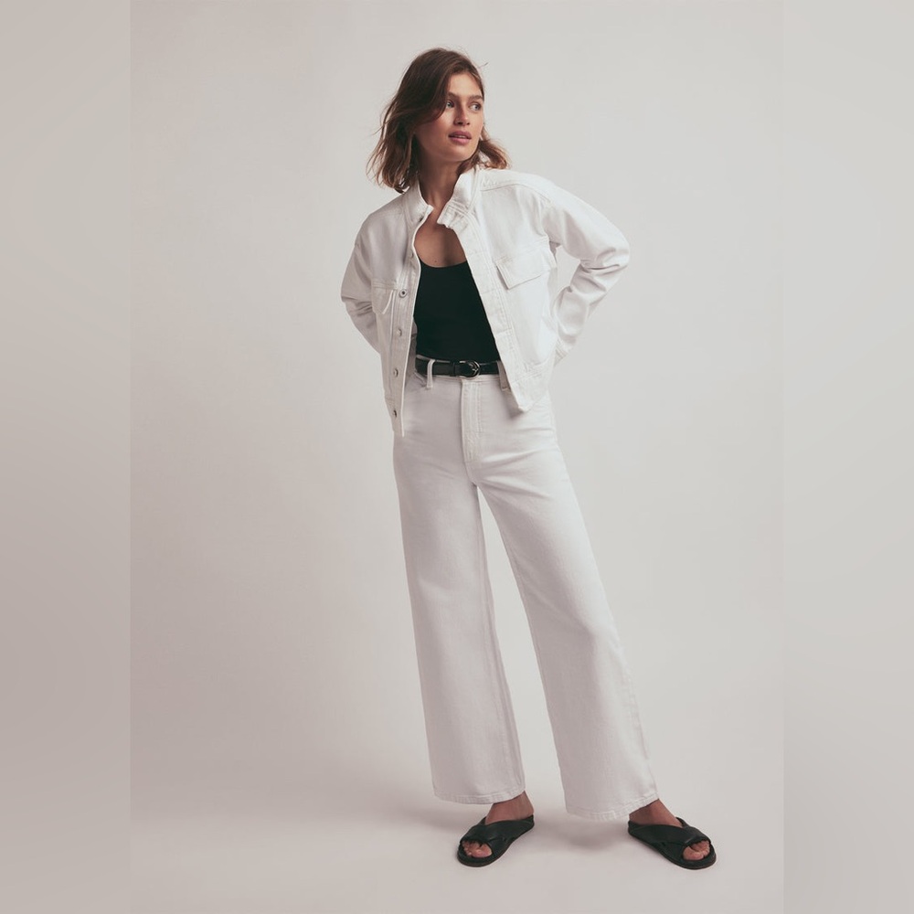 NWT | Favorite Daughter | The Nikki Denim Jacket in White | Sz XS - Picture 2 of 13